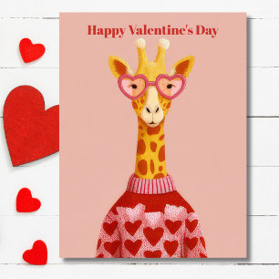 Postale Carte de la Saint-Valentin pullover coeurs de gira