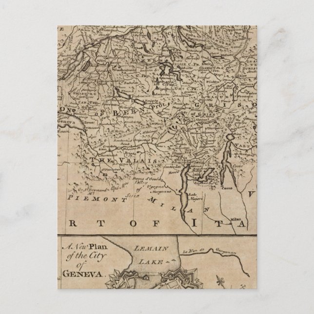 Postale Carte de la Suisse (Devant)