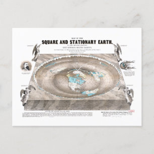 Postale Carte de la Terre plate
