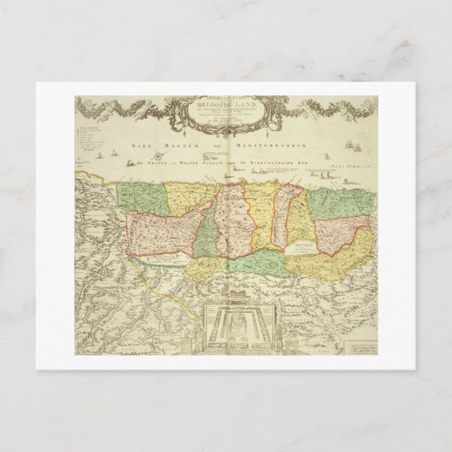 Postale Carte de la Terre Sainte, pub. par Jan Barend Elwe (Devant)