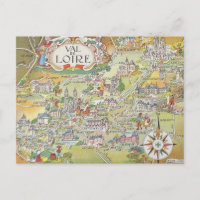 Carte de la Vallée de la Loire de France Carte pos
