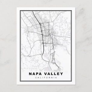 Postale Carte de la vallée de Napa