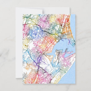 Postale Carte de la ville d'Afrique du Sud à Durban