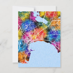 Postale Carte de la ville de Bakou