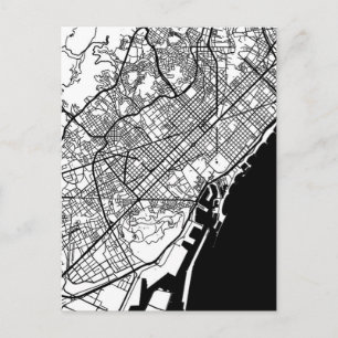 Postale Carte de la ville de Barcelone Espagne