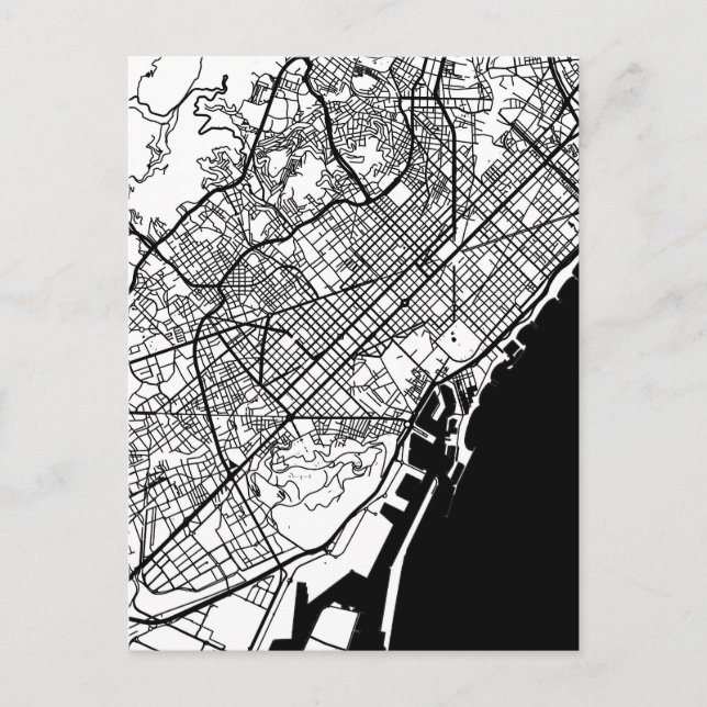 Postale Carte de la ville de Barcelone Espagne (Devant)