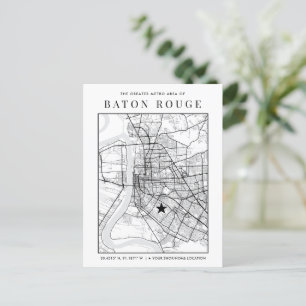Postale Carte de la ville de Baton Rouge + votre marqueur 