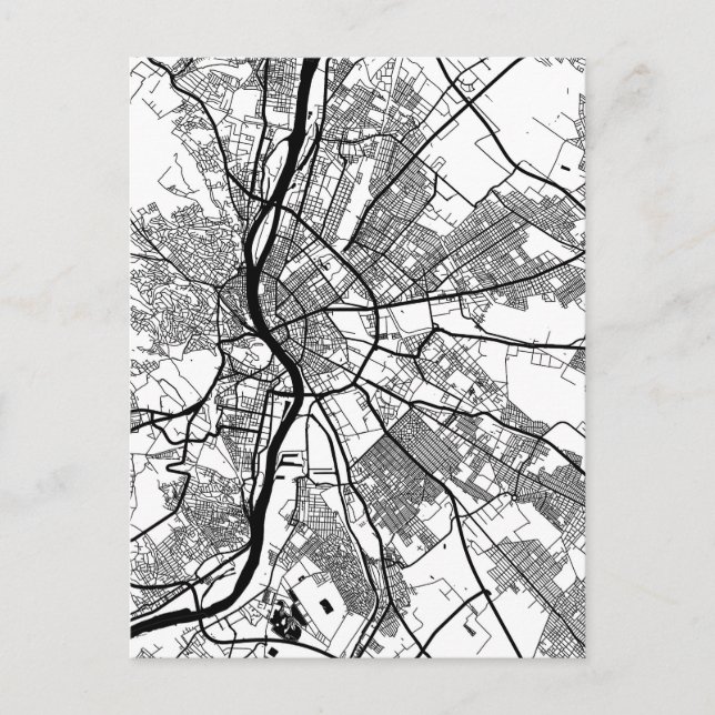 Postale Carte de la ville de Budapest Hongrie (Devant)