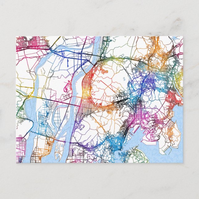 Postale Carte de la ville de Busan Corée du Sud (Devant)