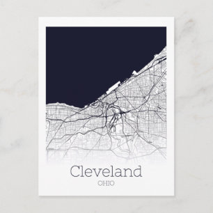Postale Carte de la ville de Cleveland