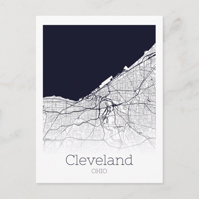 Postale Carte de la ville de Cleveland (Devant)