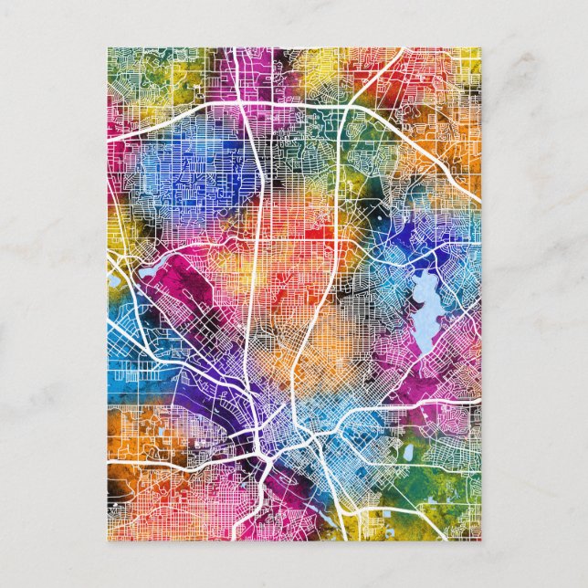 Postale Carte de la ville de Dallas (Devant)