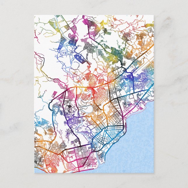 Postale Carte de la ville de Davao Philippines (Devant)