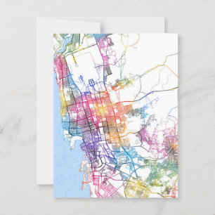 Postale Carte de la ville de Djeddah Arabie Saoudite