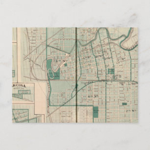 Postale Carte de la ville de Fort Wayne avec Cedarville