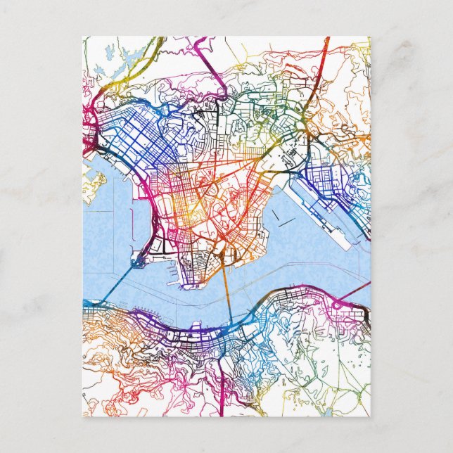 Postale Carte de la ville de Hong Kong (Devant)