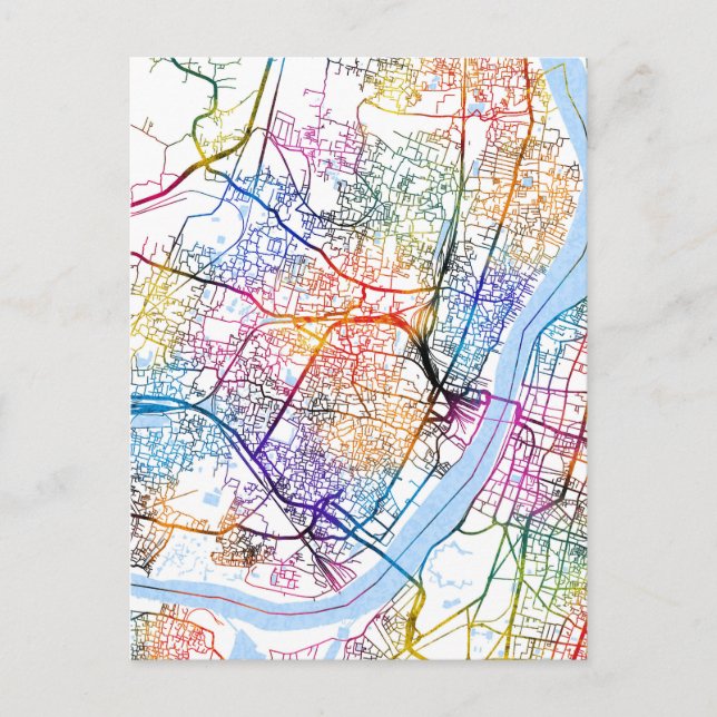 Postale Carte de la ville de Howrah Bengale occidental (Devant)