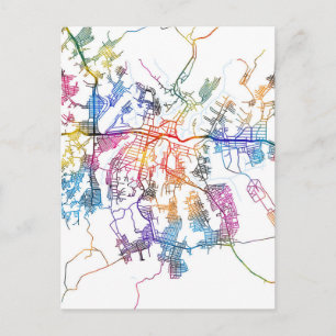 Postale Carte de la ville de Kananga République démocratiq