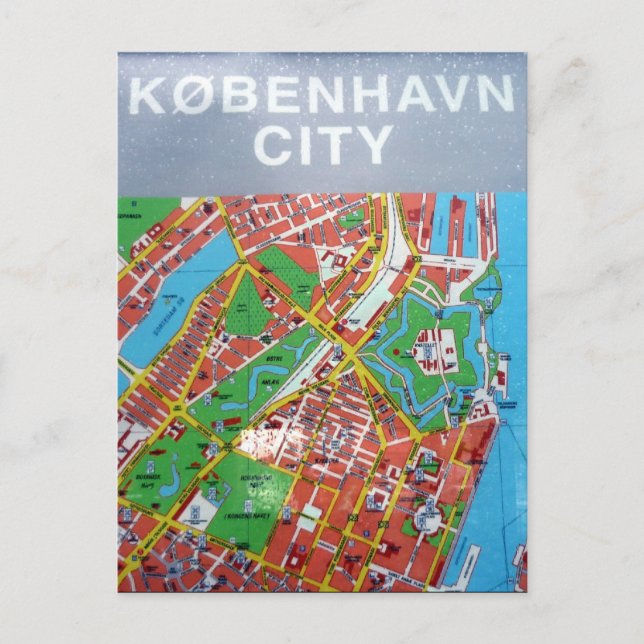 Postale carte de la ville de københavn (Devant)