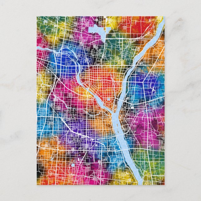 Postale Carte de la ville de Linyi en Chine (Devant)