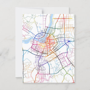 Postale Carte de la ville de Lu'An China