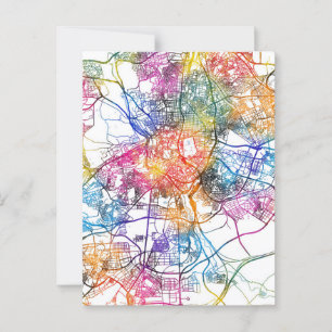 Postale Carte de la ville de Madrid