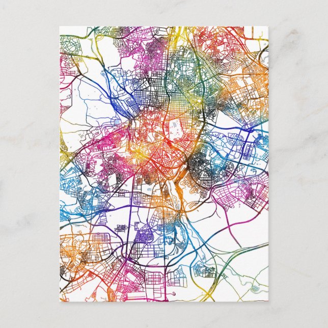 Postale Carte de la ville de Madrid (Devant)