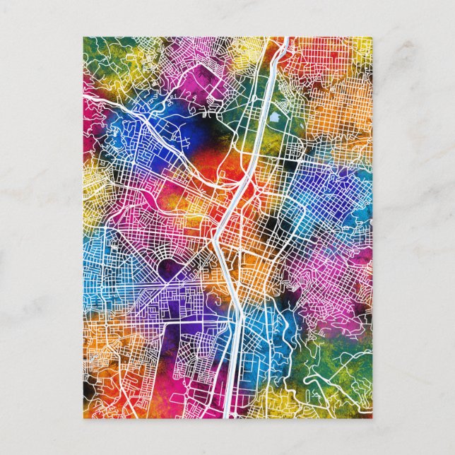 Postale Carte de la ville de Medellín Colombie (Devant)