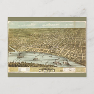 Postale Carte de la ville de Memphis Tennessee (1870)