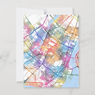 Postale Carte de la ville de Montréal Québec
