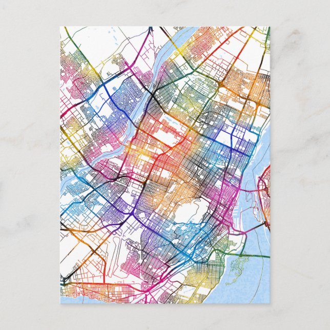 Postale Carte de la ville de Montréal Québec (Devant)