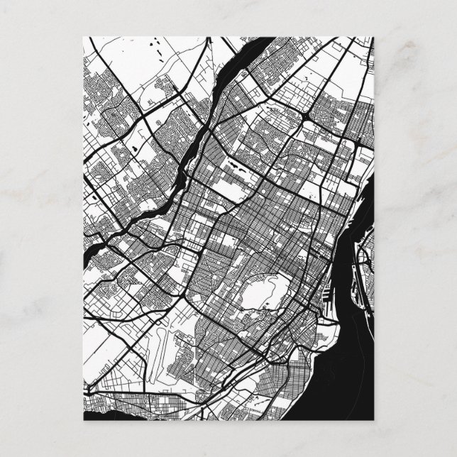 Postale Carte de la ville de Montréal Québec Canada (Devant)
