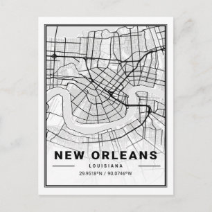 Postale Carte de la ville de New Orleans Louisiane USA Tra