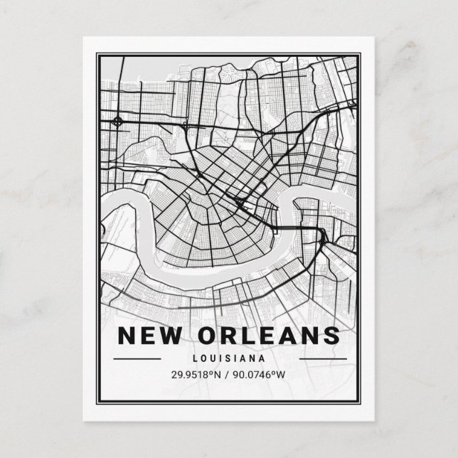 Postale Carte de la ville de New Orleans Louisiane USA Tra (Devant)