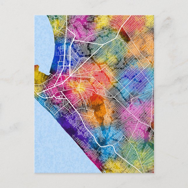Postale Carte de la ville de Pointe-Noire (Devant)