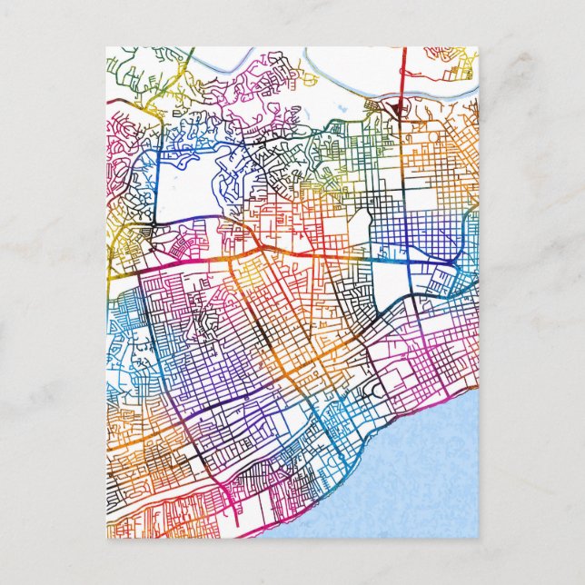 Postale Carte de la ville de Saint-Domingue (Devant)