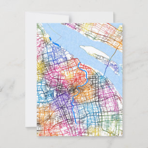 Postale Carte de la ville de Shanghai
