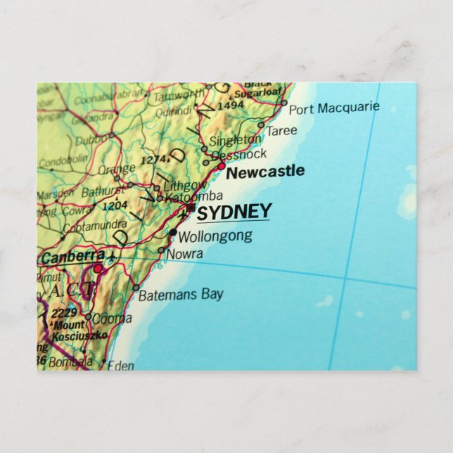 Postale Carte de la ville de Sydney en Australie (Devant)