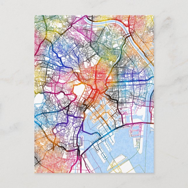 Postale Carte de la ville de Tokyo (Devant)