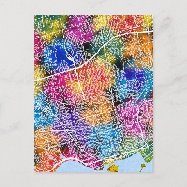 Postale Carte de la ville de Toronto (Devant)