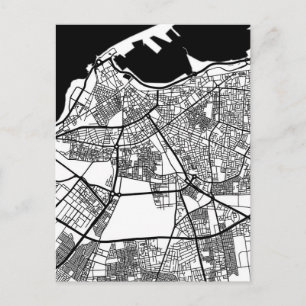 Postale Carte de la ville de Tripoli Libye
