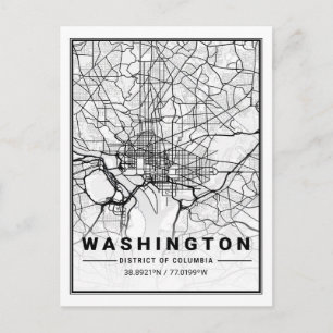 Postale Carte de la ville de voyage de Washington DC USA
