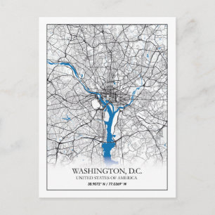 Postale Carte de la ville de voyage de Washington DC USA
