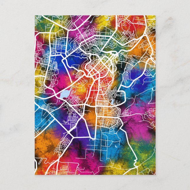 Postale Carte de la ville d'Erevan Arménie (Devant)