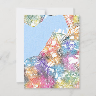 Postale Carte de la ville d'İzmir Türkiye