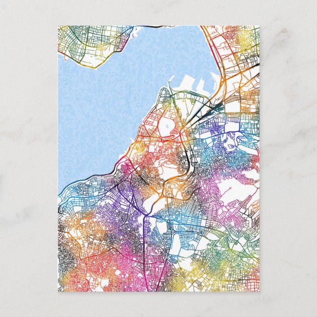 Postale Carte de la ville d'İzmir Türkiye (Devant)