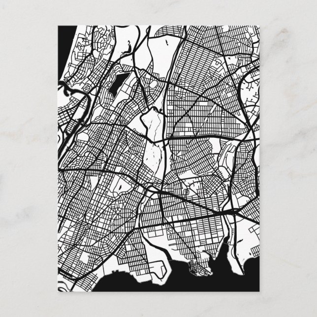 Postale Carte de la ville du Bronx États-Unis (Devant)