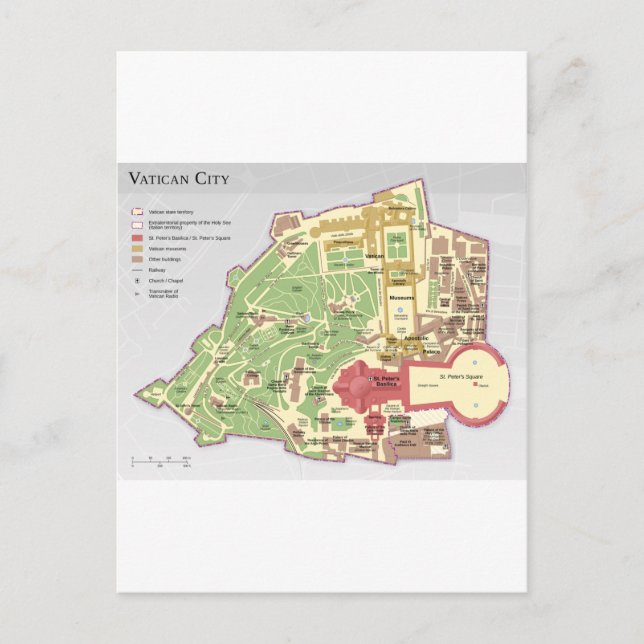 Postale Carte de la ville du Vatican (Devant)