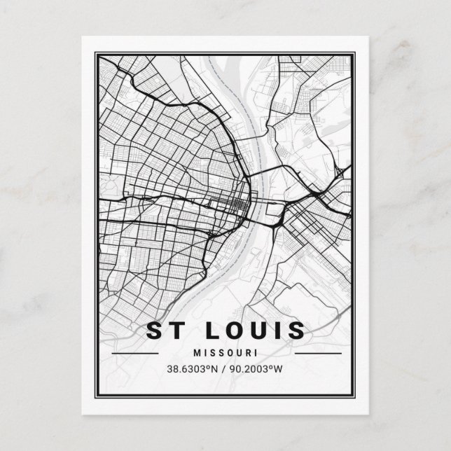 Postale Carte de la ville touristique St Louis Missouri US (Devant)