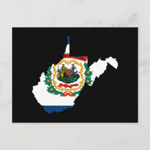 POSTALE CARTE DE LA VIRGINIE DE L'OUEST